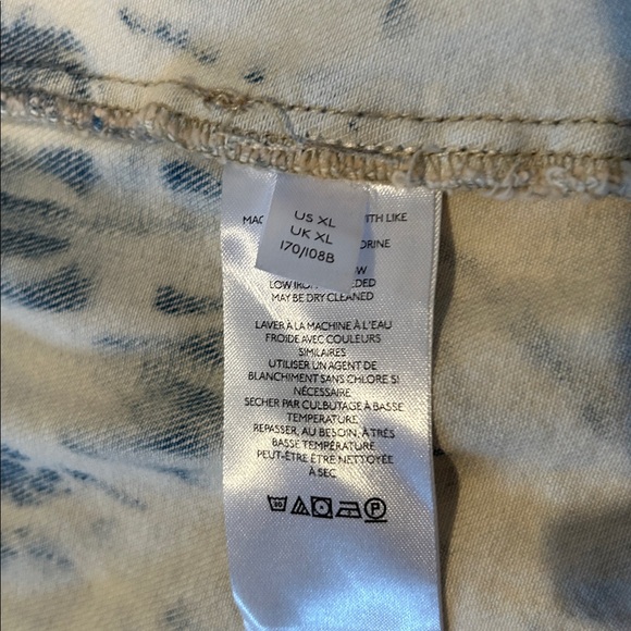 Free people Tie-Dye Denim Jacket large - Picture 3 of 6